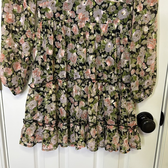 NWT Lush Pink and Green Ruffled Tiered Sundress - Picture 7 of 11